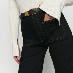 Reformation jeans, high rise, wide leg